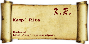 Kampf Rita névjegykártya